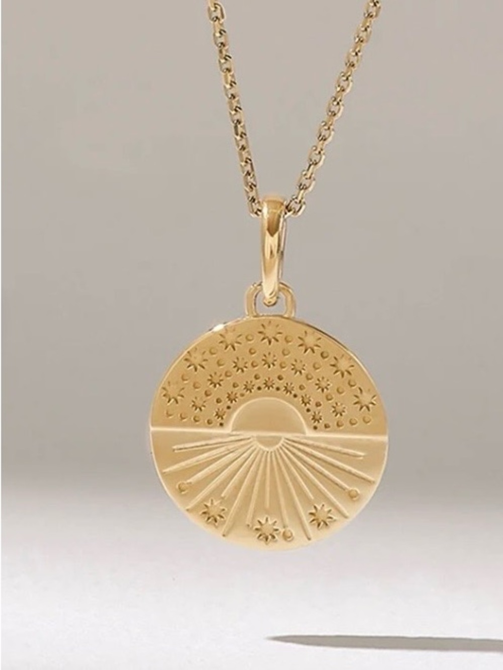 14k Gold Sunburst Disc Pendant - Women Jewelry by Dia Fine Jewelry